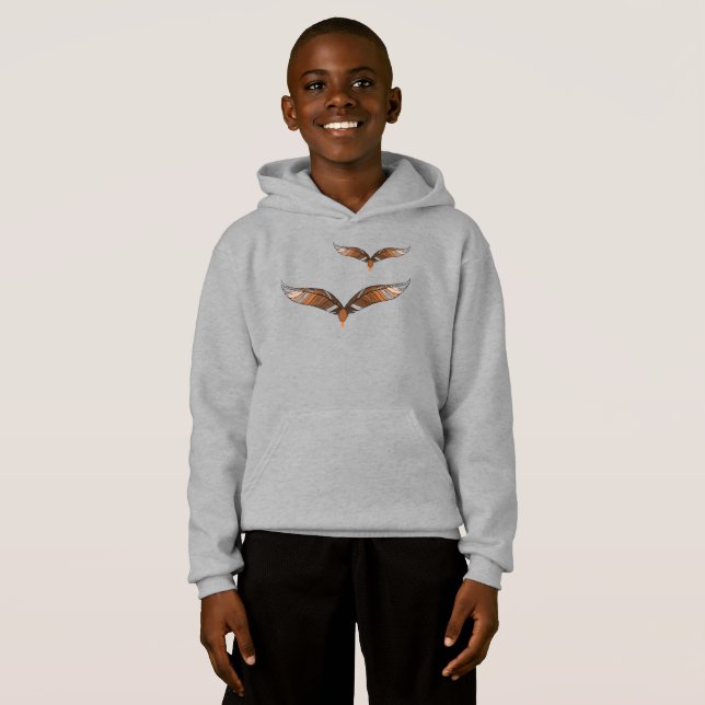 T-shirt - Oiseaux d'une plume en Brown (Devant entier)