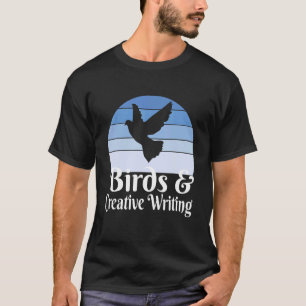 T-shirt Oiseaux Et Écriture Créative