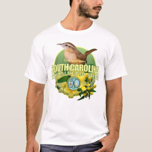 T-shirt Oiseaux et fleurs de l'État de Caroline du Sud
