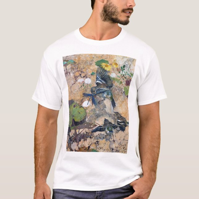 T-shirt Oiseaux et libellules, Bruno Liljefors (Devant)