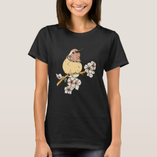 T-shirt Oiseaux Fleurs Hommes Oiseaux Femmes Motif