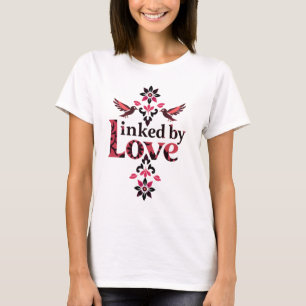 T-shirt Oiseaux Floraux Unisex Liés par l'Amour