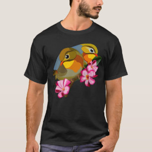 T-SHIRT OISEAUX LEIOTHRIX À BILLE ROUGE