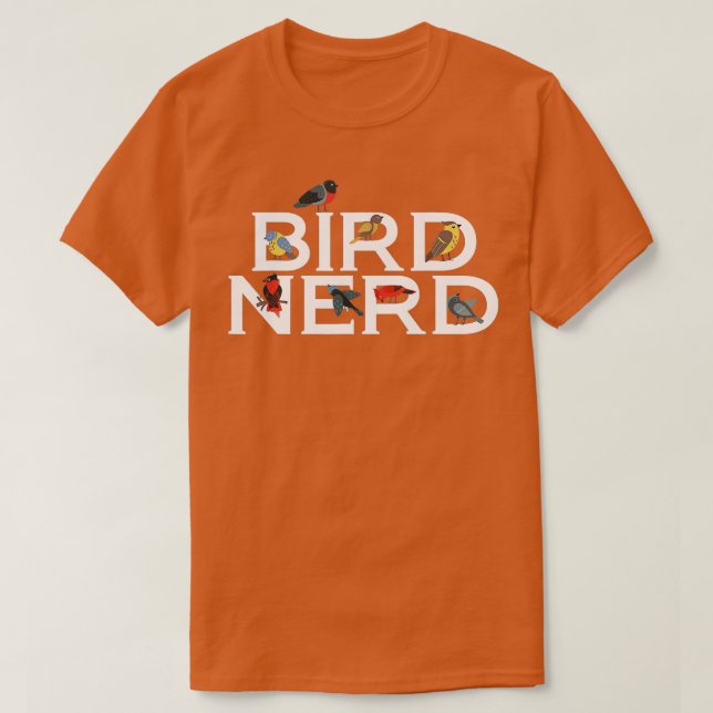 T-shirt Oiseaux Nerd Amateurs d'oiseaux (Design devant)