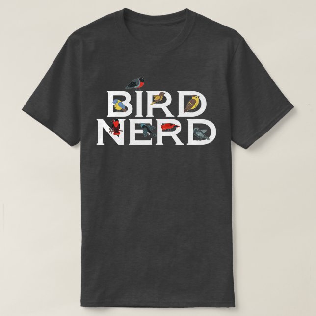 T-shirt Oiseaux Nerd Amateurs d'oiseaux (Design devant)