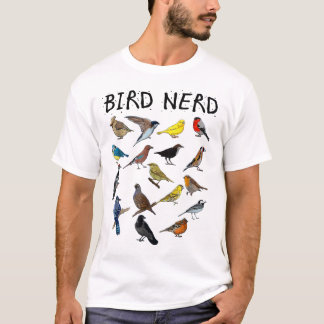 T-shirt Oiseaux Nerd Divers types d'oiseaux_ Cadeaux d'ois