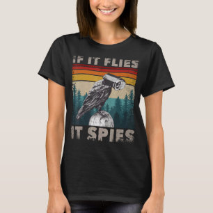 T-shirt Oiseaux pas vrai Merch Bird meme CCTV S'il vole