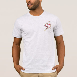 T-shirt Oiseaux rouges pourpres d'Audubon sur le mélèze no