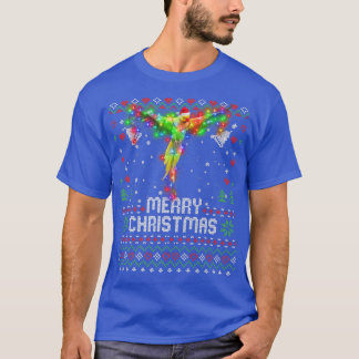 T-shirt Oiseaux Santa Hat Animal Noël Arbre Lumières Vacan