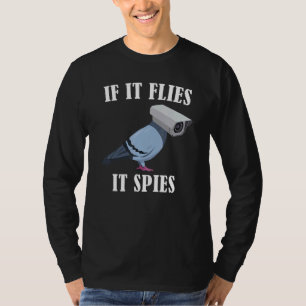T-shirt Oiseaux Spie Conspiration Plaisanterie Mème Survei