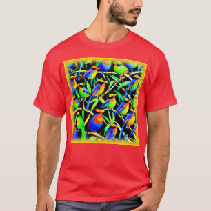 T-shirt Oiseaux Sur Peinture D'Arbre. Commandez dès mainte