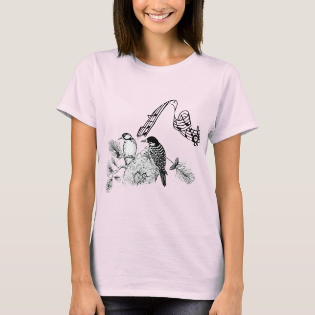T-shirt Oiseaux vintages (Devant)