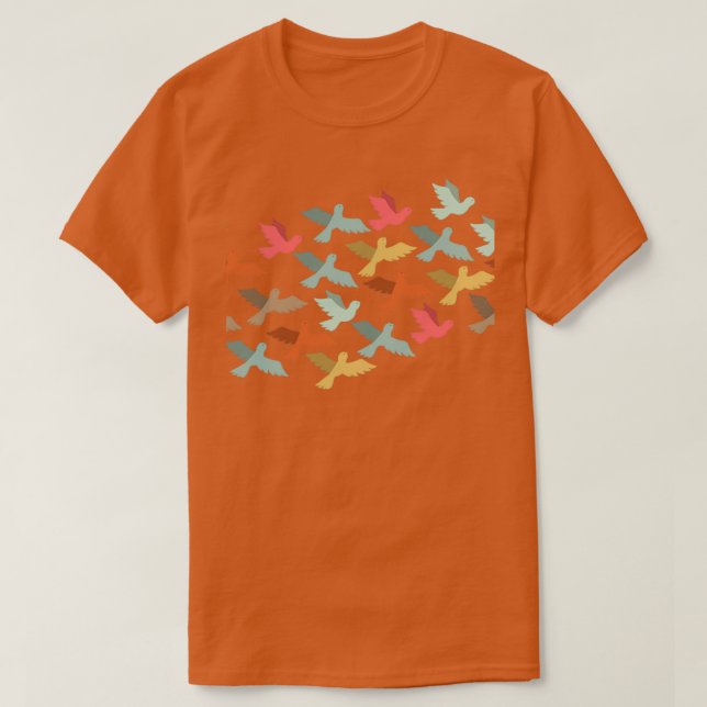 T-shirt oiseaux volants motifs cadeaux mignons pour les am (Design devant)