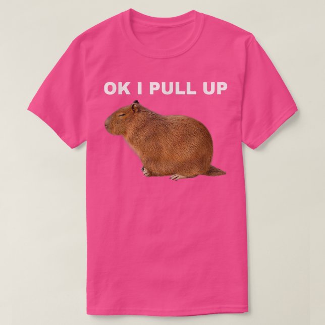 T-shirt OK I Pull up capybara funny meme cute animal  (Design devant)