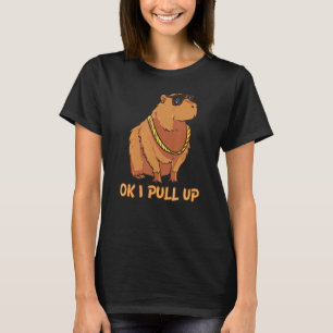 T-shirt Ok J'Ai Tiré Des Lunettes Capybara Mème À Benne