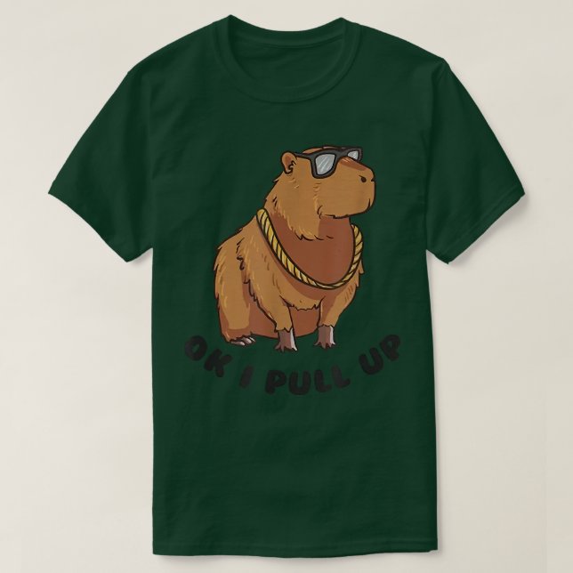 T-shirt Ok J'Ai Tiré Funny Capybara Lunettes Mème De Bande (Design devant)
