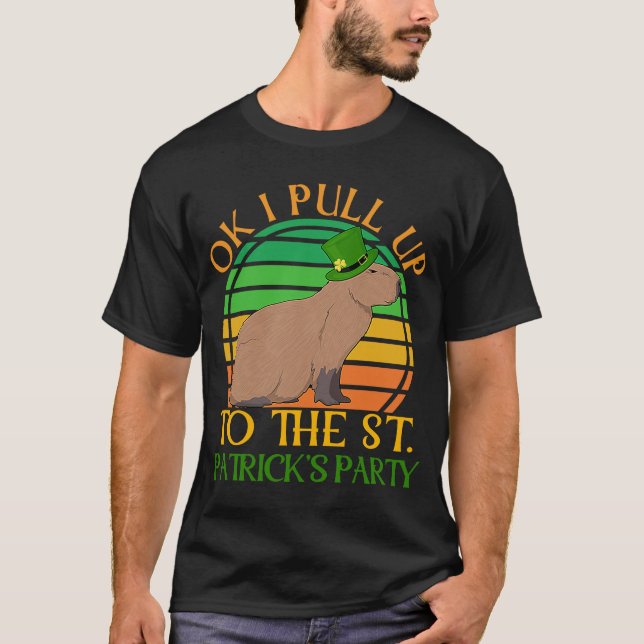 T-shirt Ok Je Tiens Capybara Meme Jour de la Saint Patrick (Devant)