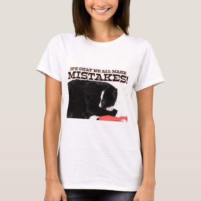 T-shirt OK Pour Faire Des Erreurs Cat Citation Motivationn (Devant)
