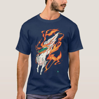 T-shirt Okami Amaterasu Dieu du Soleil Louphe Grande Vague