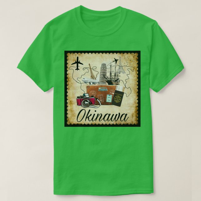 T-shirt Okinawa World Travel Souvenir Destination Voyage T (Design devant)