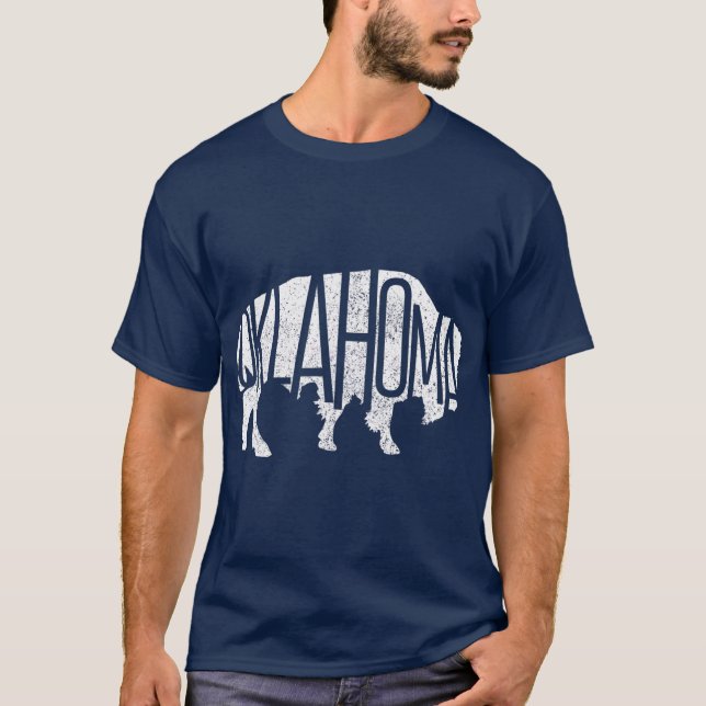 T-shirt Oklahoma Bison American Buffalo National Park (Devant)