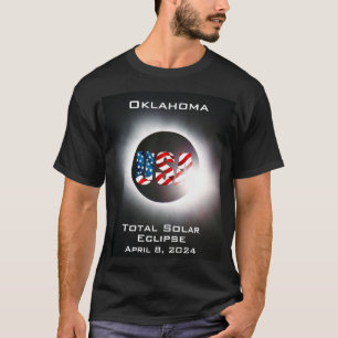 T-shirt Oklahoma USA Total éclipse solaire 8 avril 2024