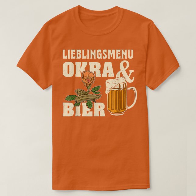 T-shirt Okra Vegetable Marshmallow Vegan Vegetarian (Design devant)