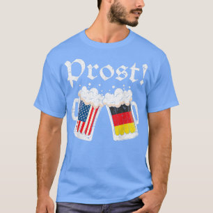 T-shirt Oktoberfest 2022 Drapeau allemand américain Prost
