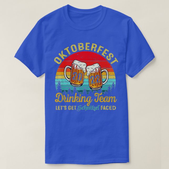 T-shirt Oktoberfest 2022 Drinking Team Obtenons Schnitzel (Design devant)