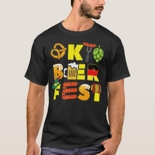 T-shirt Oktoberfest Allemand Thèmes Cute Bavarian Festival