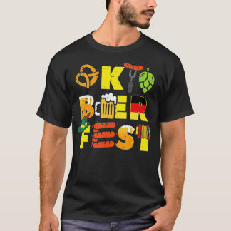 T-shirt Oktoberfest Allemand Thèmes Cute Bavarian Festival