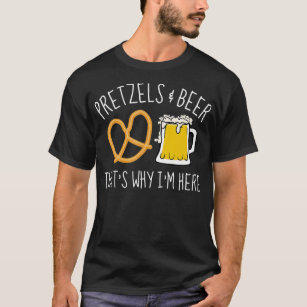 T-shirt Oktoberfest Pretzels & Beer Shirt, Funny Festival
