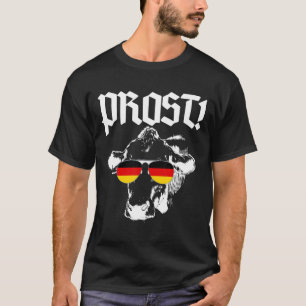 T-shirt Oktoberfest Prost Drapeau Allemand Vache Allemagne