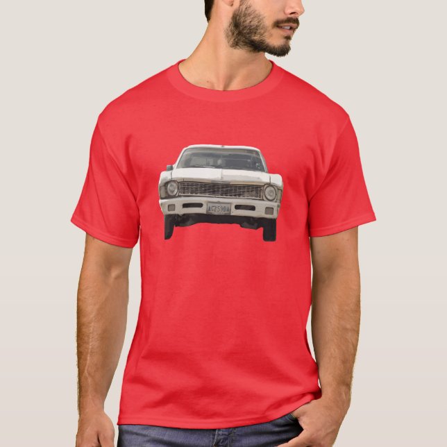 T-shirt old american car chevy nova funny (Devant)
