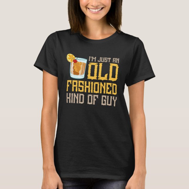 T-shirt Old Fashioned Drink Cocktail Recipe Whiskey (Devant)