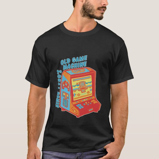 T-shirt Old Game Machine des années 1980 (Devant)