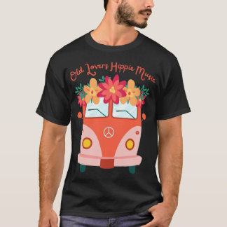 T-shirt Old Lovers Hippie Music Hippy Camping bière brasse