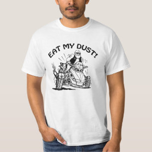 T-shirt Old Man Biker sur la chemise blanche
