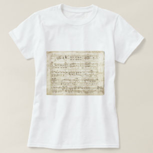 T-shirt Old Music Notes