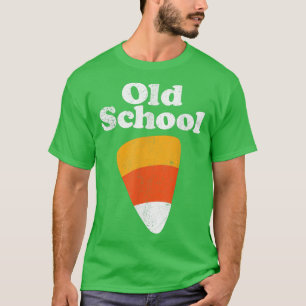 T-shirt Old School Halloween Candy Corn Funny 70's 80's Co