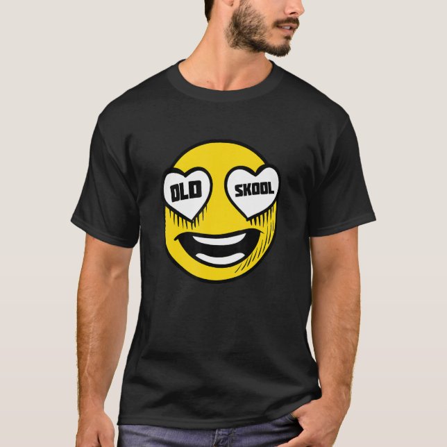 T-shirt Old Skool Raver Love Oldskool Raving Rave Party (Devant)
