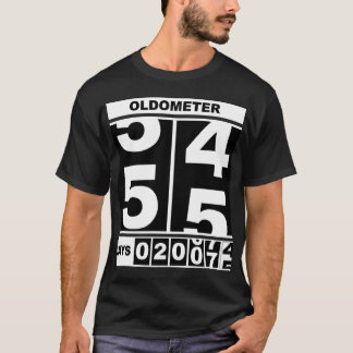 T-shirt Oldometer 55e anniversaire drôle étape importante