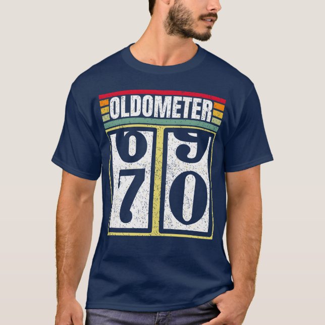 T-shirt Oldometer 6970 Years Old Automotive Enthusiasts B  (Devant)