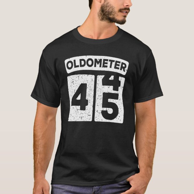 T-shirt Oldomètre 44 45 45e anniversaire (Devant)