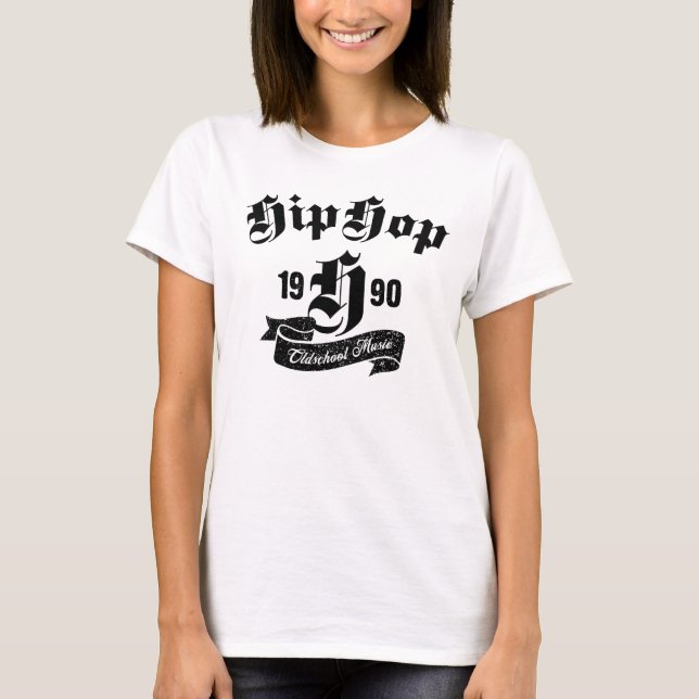 T-shirt Oldschool Hip Hop Music typographic design (Devant)
