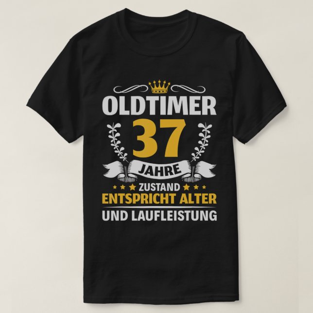 T-shirt Oldtimer Mann Femme 37 Ans 37e Anniversaire T-shir (Design devant)