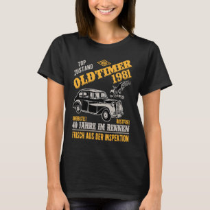 T-shirt Oldtimer Vintage 1981 40e anniversaire voiture