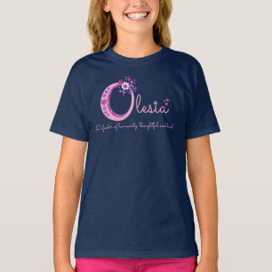 T-shirt Olesia filles nom et sens O monogramme chemise