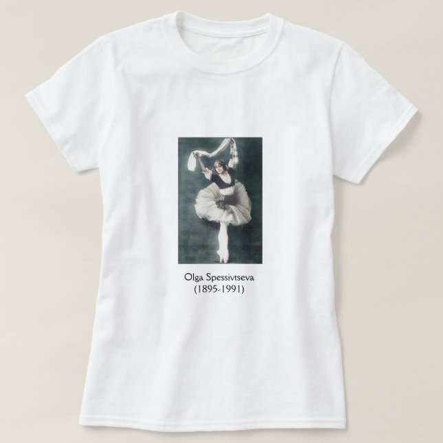 T-shirt Olga Spessivtseva Russian Ballerina Tee Shirt (Design devant)