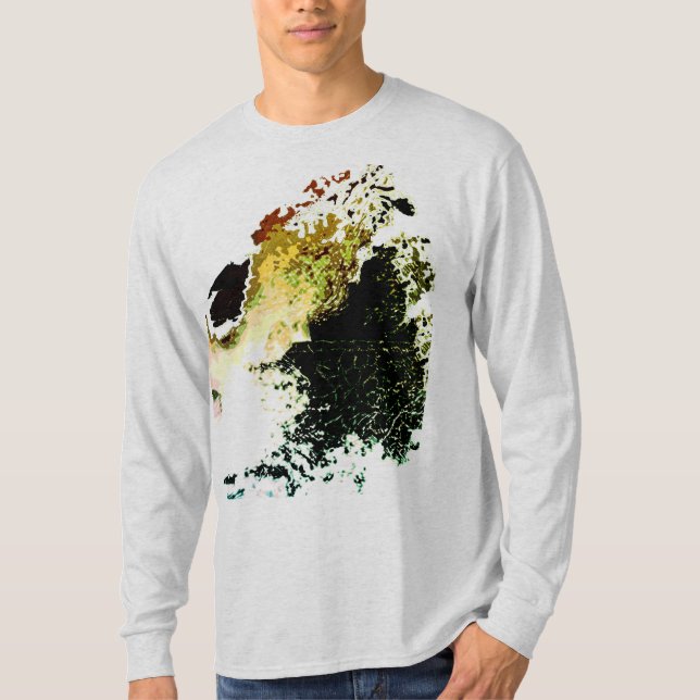 T-shirt Olive Or Tan Airbrush Peinture Splashes MCM Look (Devant)